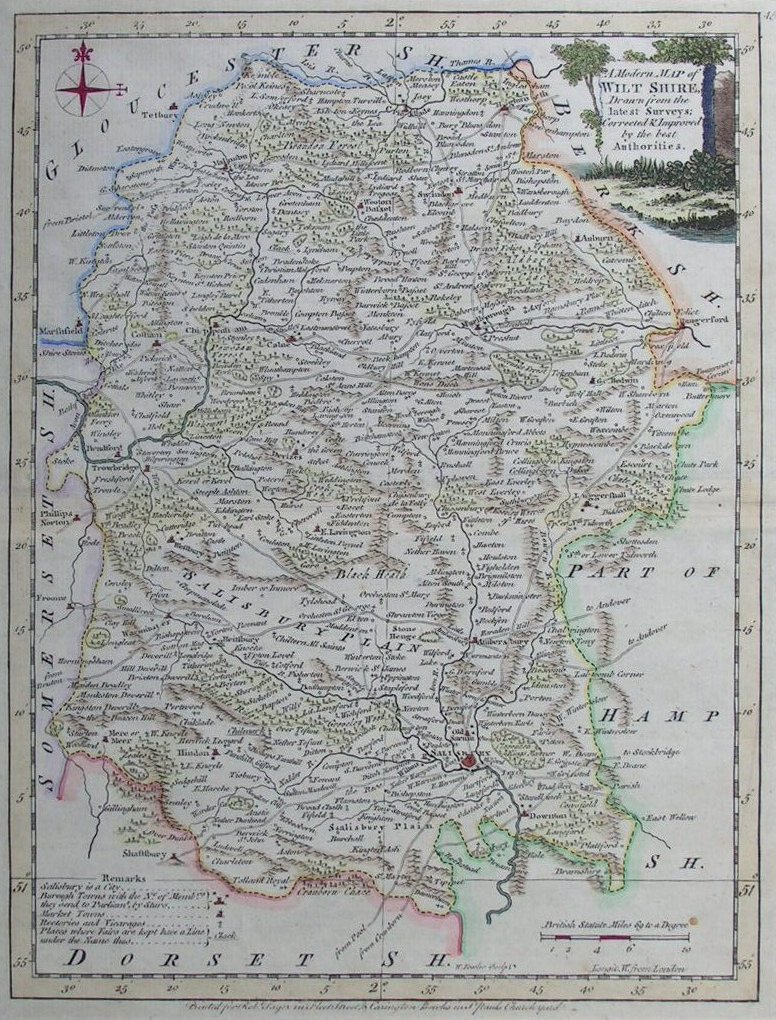 Map of Wiltshire - Ellis